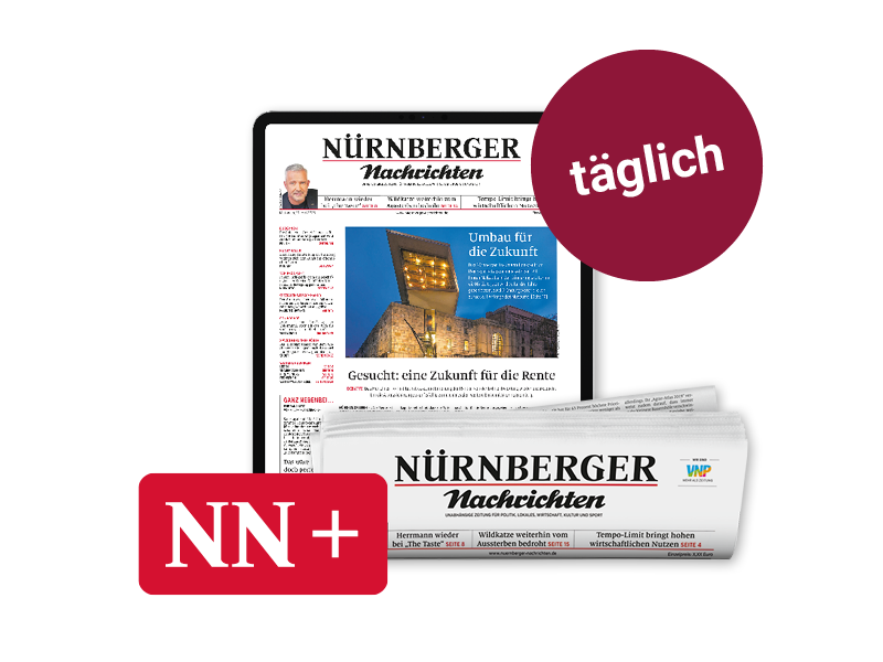 Person liest digitale Ausgabe der Tageszeitung auf Smartphone.