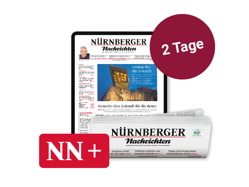 Person liest digitale Ausgabe der Tageszeitung auf Tablet.